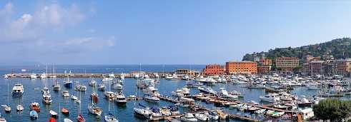 Santa Margherita Ligure Santa Margherita Ligure - Liguria - Italy - Ligurian Sea - Riviera - Port - Boat - Yacht - Gulf - Colorful - Summer -...